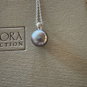 Honora Silver and Gray pearl  Necklace NWT